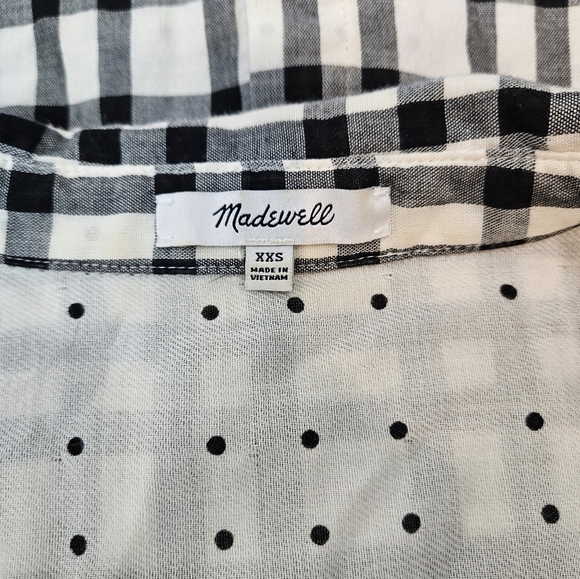 Madewell Courier Button Back Shirt Double Faced Plaid Women's XXS Oversized - Picture 8 of 9